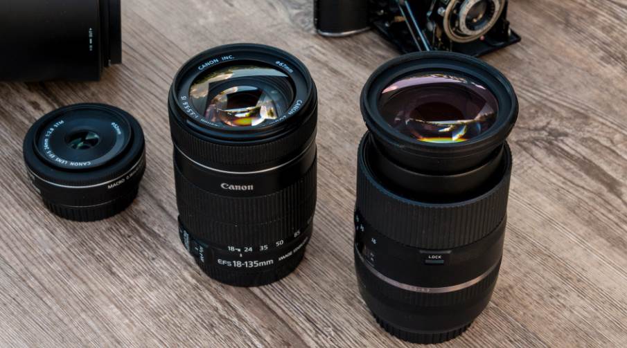 image of three different camera lenses