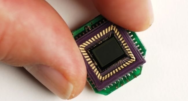 Image of a small camera sensor