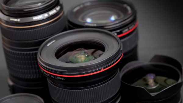 Image of 5 different camera lenses