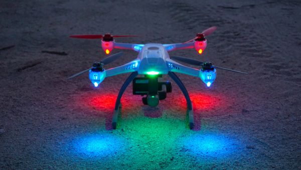 Image of drone with some light