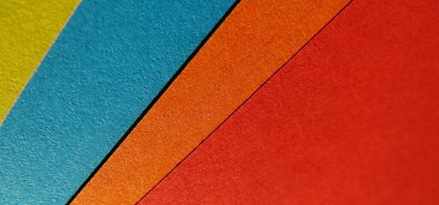 textured paper in four colors