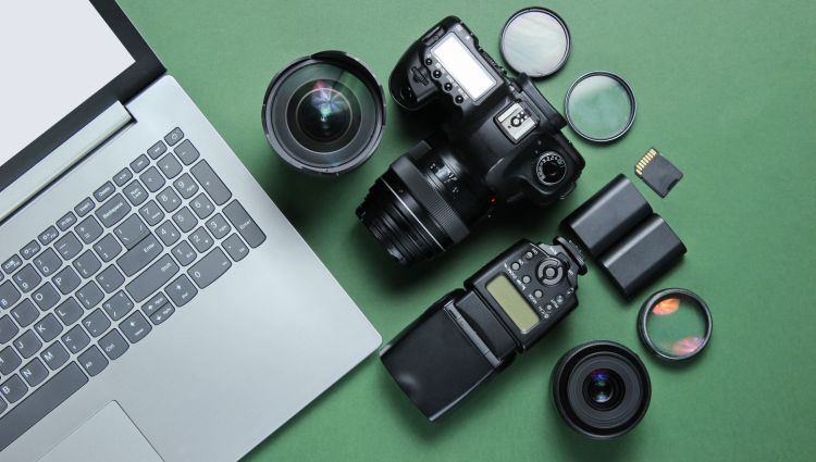 my camera equipment and laptop