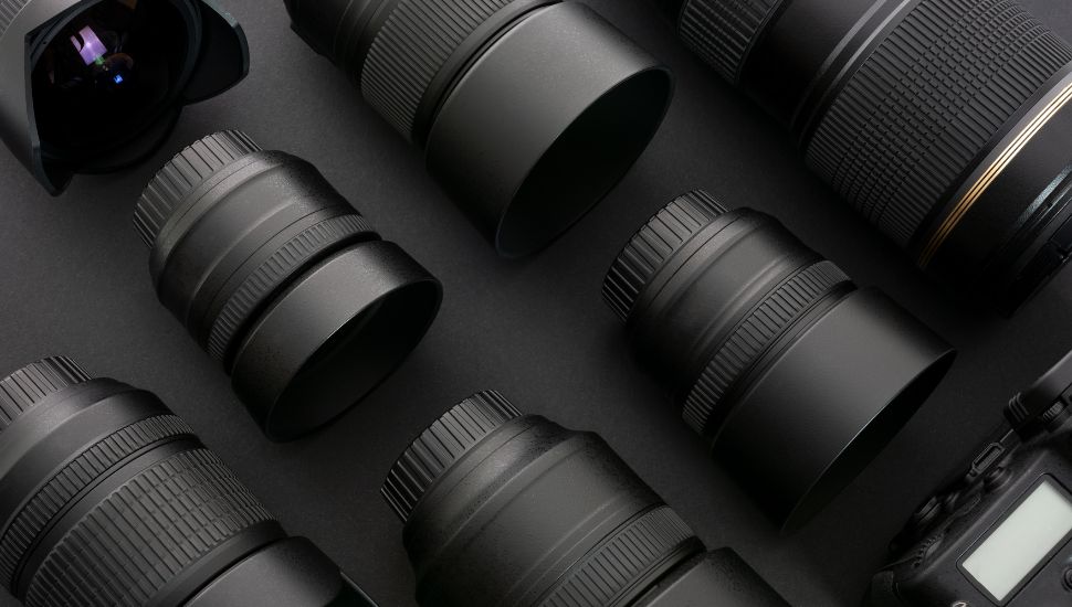 different types of camera lenses on the table