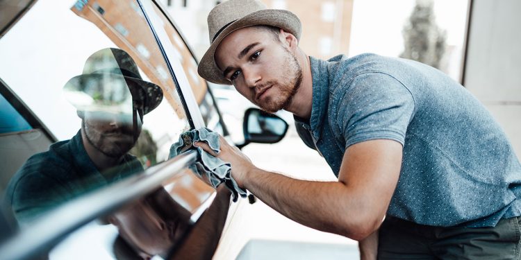 Professional car detailing and event security personnel providing top-notch services.